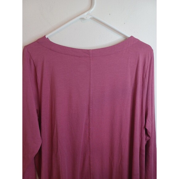 J. Jill Luxe Supima Cotton Pullover Tunic Top Large Pink Lagenlook Minimalist - Picture 8 of 8